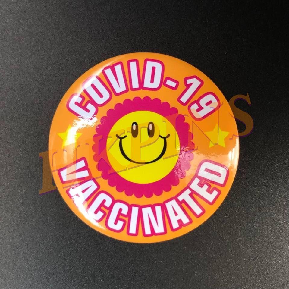 COVID-19疫苗 - 馬口鐵襟章
